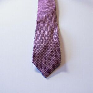 Daniel Cremieux Signature Collection Tie Purple Pink Micro Check 100% Silk